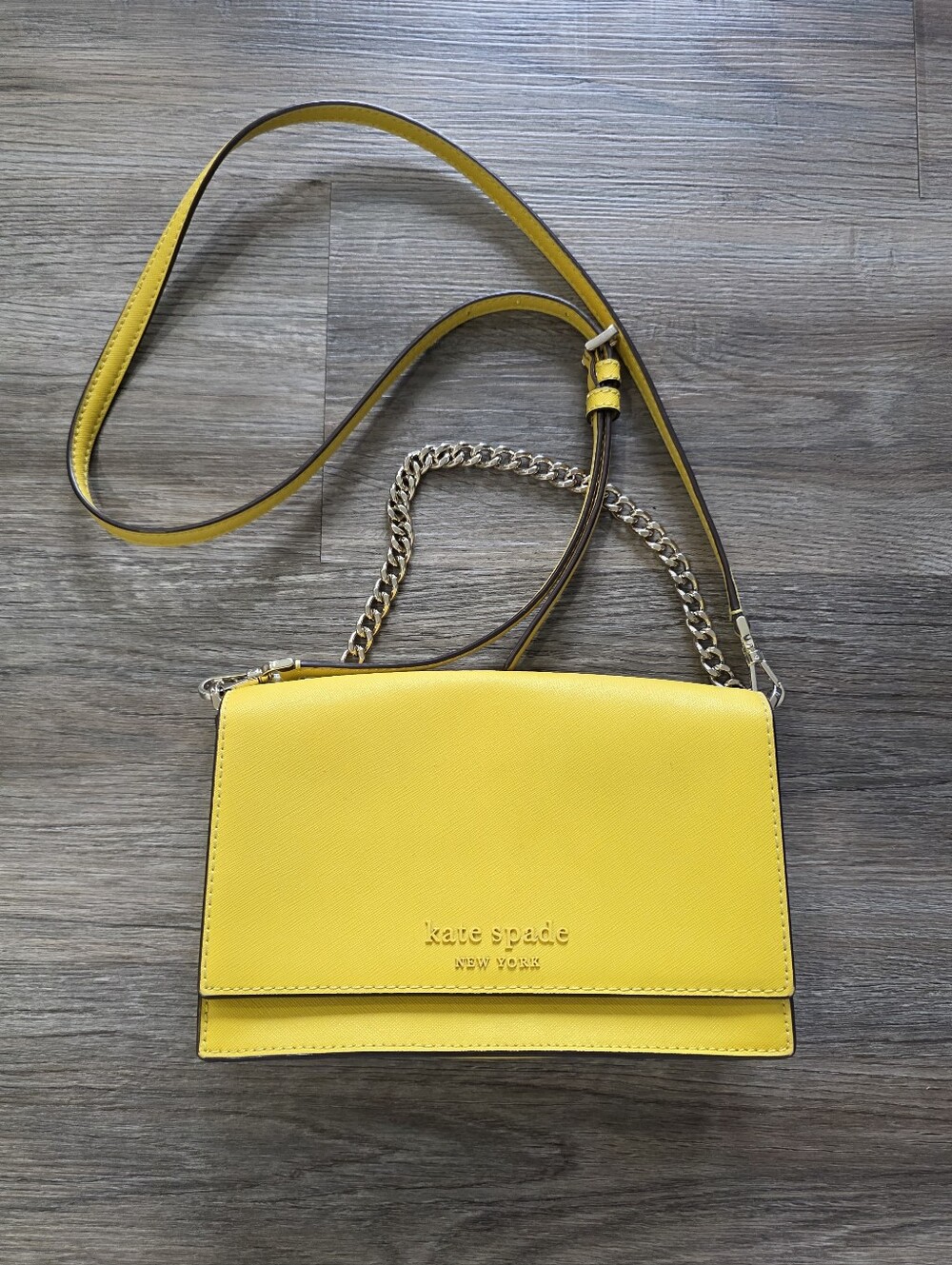 kate spade Women's Leather Yellow Crossbody Shoulder Bag